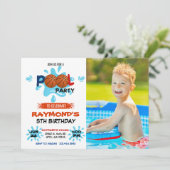 Foto Basketbal Pool Party Kaart (Staand voorkant)