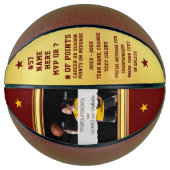 Foto basketbal. Senior Nacht Basketbal Cadeaus (Voorkant)