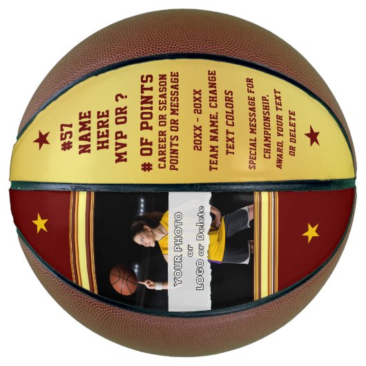 Foto basketbal. Senior Nacht Basketbal Cadeaus (Voorkant)