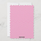 FOTO BAT MITZVAH chevron streep goud glitter roze Kaart (Achterkant)