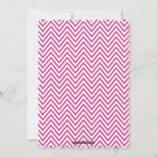 FOTO BAT MITZVAH chevron streep goud glitter roze Kaart (Achterkant)