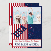 Foto BBQ & Brew USA Onafhankelijkheidsdag 4 juli Kaart (Voorkant / Achterkant)