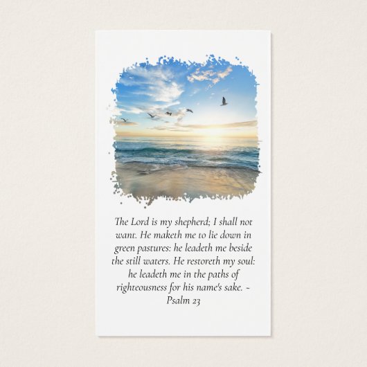 Foto Beach Memorial Prayer Kaart (Achterkant)