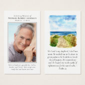 Foto Beach Memorial Prayer Kaart (Voorkant /achterkant)