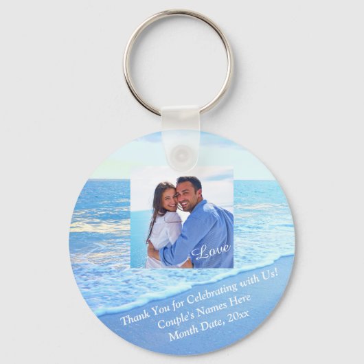 Foto, Beach Thleed Vrijgezellenfeest Favors, Weddi Sleutelhanger (Voorkant)