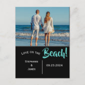 Foto Beach Weddenschap Save the Date Aankondigingskaart (Voorkant)