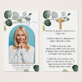 Foto: Beauful Memorial Funeral Bladwijzer Visitekaartje (Voorkant /achterkant)