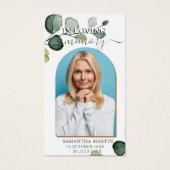 Foto: Beauful Memorial Funeral Bladwijzer Visitekaartje (Voorkant)