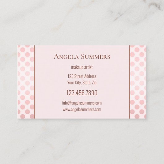 Foto: Beautician Makeup Artist Visitekaartje (Achterkant)