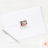 Foto bedankje voor kinderen vierkante sticker (Envelop)