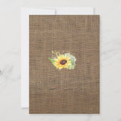 foto bedankkaart met Zonnebloemen doopsel (Achterkant)