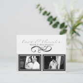 Foto Bedankt Aangepaste notitie Briefkaart met Afb (Staand voorkant)