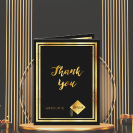 Foto Bedankt afstuderen zwart goud 2025