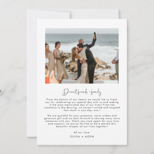 Foto bedankt | Boho Wedding Hartelijk dank Kaart (Achterkant)