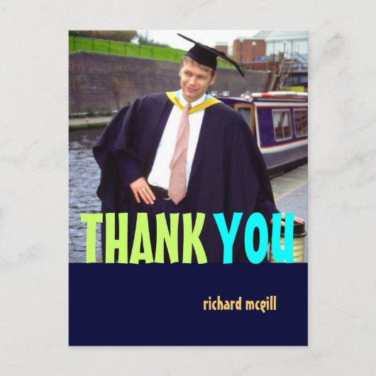 Foto Bedankt briefkaarten, DIY kleuren + lettertyp Briefkaart (Voorkant)