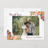 Foto bedankt Briefkaarten met Herfst Flowers (Voorkant / Achterkant)