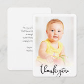 FOTO BEDANKT casual handgeschreven scripttekst (Voorkant / Achterkant)