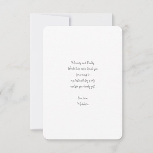 FOTO BEDANKT casual handgeschreven scripttekst (Achterkant)