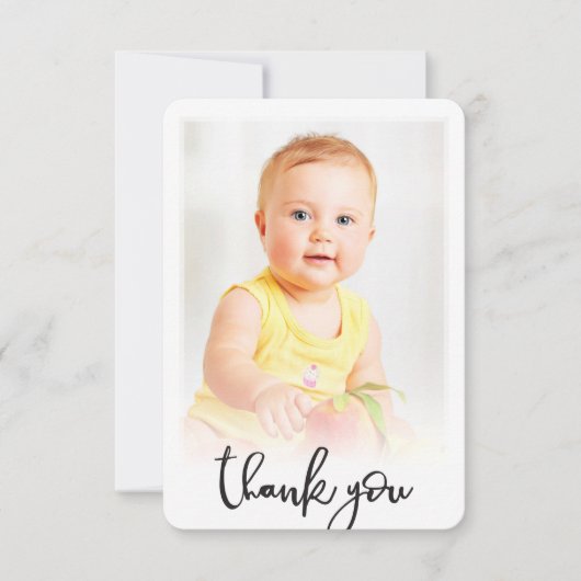 FOTO BEDANKT casual handgeschreven scripttekst (Voorkant)