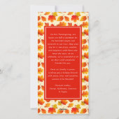 Foto Bedankt Falling Leaves Thanksgiving Feestdagenkaart (Achterkant)