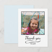 Foto bedankt jullie kinder simpele moderne stijlvo notitiekaartje (Voorkant / Achterkant)