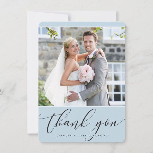 FOTO BEDANKT  kalligrafie bord blauw (Voorkant)