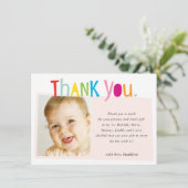 FOTO BEDANKT kleurrijke moderne typografie (Staand voorkant)