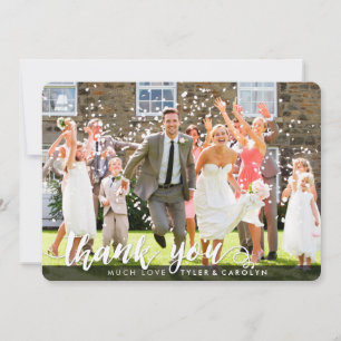 FOTO BEDANKT Leuke witte script type overlay