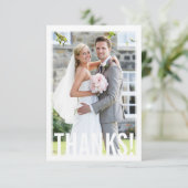 FOTO BEDANKT modern vet type bruiloft eenvoudig (Staand voorkant)