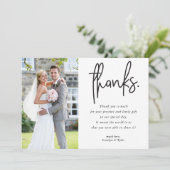 FOTO BEDANKT Modern zwart casual handschrift (Staand voorkant)