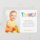 FOTO BEDANKT moderne kleurrijke regenboogtypografi (Voorkant / Achterkant)