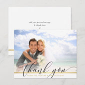 FOTO BEDANKT moderne luxe kalligrafie schrift (Voorkant / Achterkant)