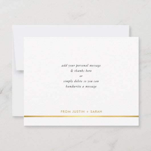 FOTO BEDANKT moderne luxe kalligrafie script (Achterkant)