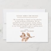 Foto bedankt notitiekaartje (Achterkant)