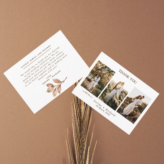Foto bedankt notitiekaartje