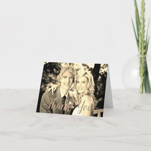 Foto bedankt Sepia - Kaart (Voorkant)