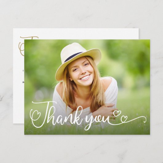 Foto bedankt van de Afstuderen Briefkaart (Voorkant / Achterkant)