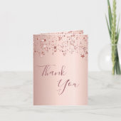 Foto: Bedankt voor je verjaardag roos gouden drupp (Voorkant)