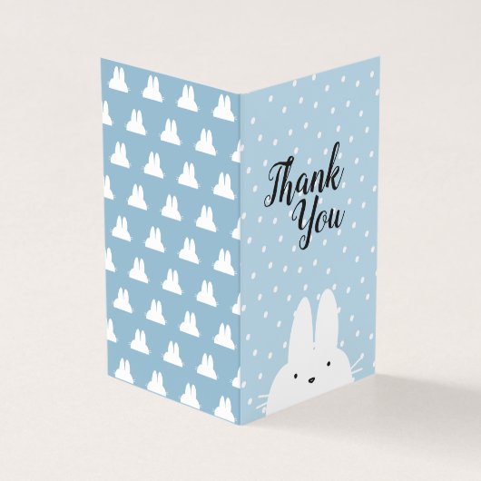 Foto Bedankt Winter Kind's Birthday Blue Kaart (Buitenkant)