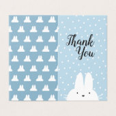 Foto Bedankt Winter Kind's Birthday Blue Kaart (Buitenkant ongevouwen)