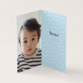 Foto Bedankt Winter Kind's Birthday Blue Kaart (Binnen)
