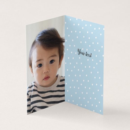 Foto Bedankt Winter Kind's Birthday Blue Kaart (Binnen)