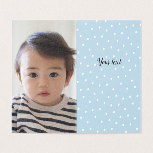 Foto Bedankt Winter Kind's Birthday Blue Kaart (Binnenkant ongevouwen)