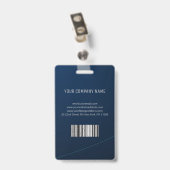 Foto bedrijfs-ID Badge (Achterkant met clip)