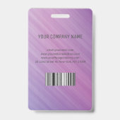 Foto bedrijfs-ID op strepen Badge (Achterkant)