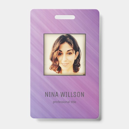 Foto bedrijfs-ID op strepen Badge (Voorzijde)