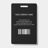 Foto bedrijfs-ID op zwart Badge (Achterkant)