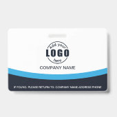 Foto Bedrijfsmedewerker Naam QR Code Blauw Badge (Achterkant)