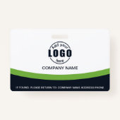 Foto Bedrijfsmedewerker Naam QR Code Groen Badge (Achterkant)