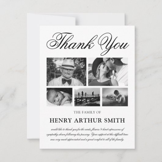 Foto begrafenis Dank u | Kaart Memorial Service (Voorkant)